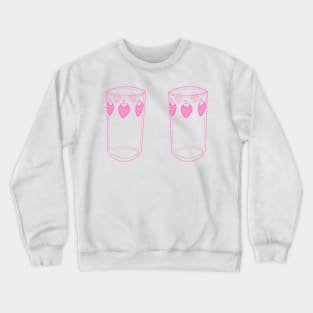 Nana anime strawberry glasses pink Crewneck Sweatshirt